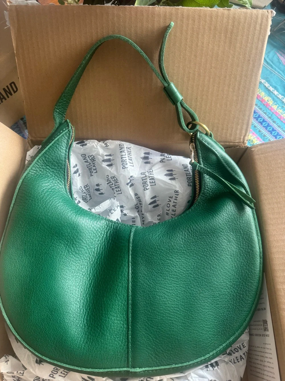 NEW Portland Leather Large Nora Shoulder Bag in Bacalar